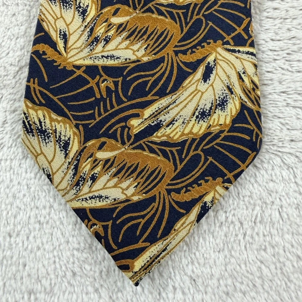 Vintage Giorgio Armani Cravatte Butterflies AOP Silk Tie Made in Italy Designer